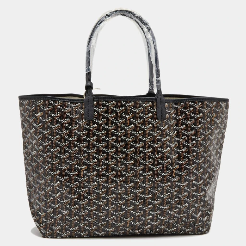 商品Goyard|Goyard Black Goyardine Coated Canvas and Leather Saint Louis PM Tote,价格¥20154,第1张图片