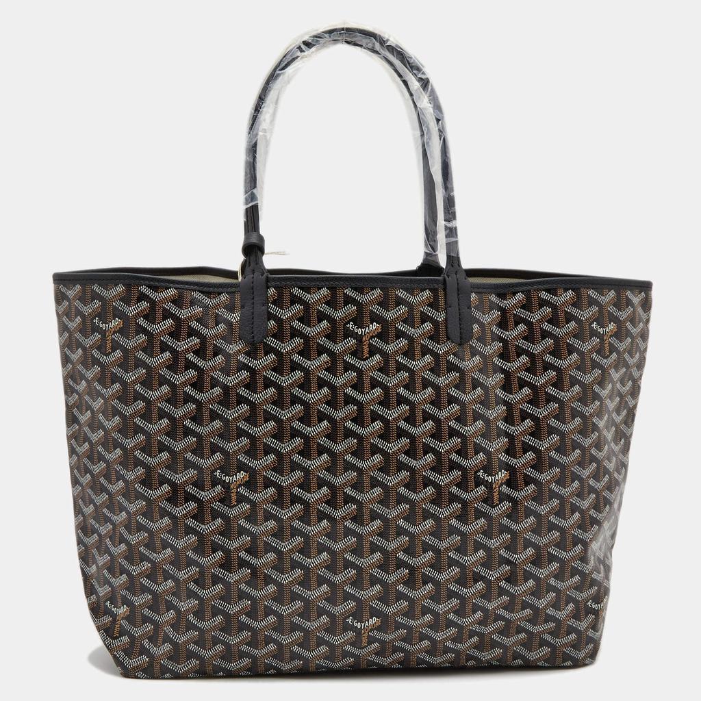 商品Goyard|Goyard Black Goyardine Coated Canvas and Leather Saint Louis PM Tote,价格¥19233,第1张图片