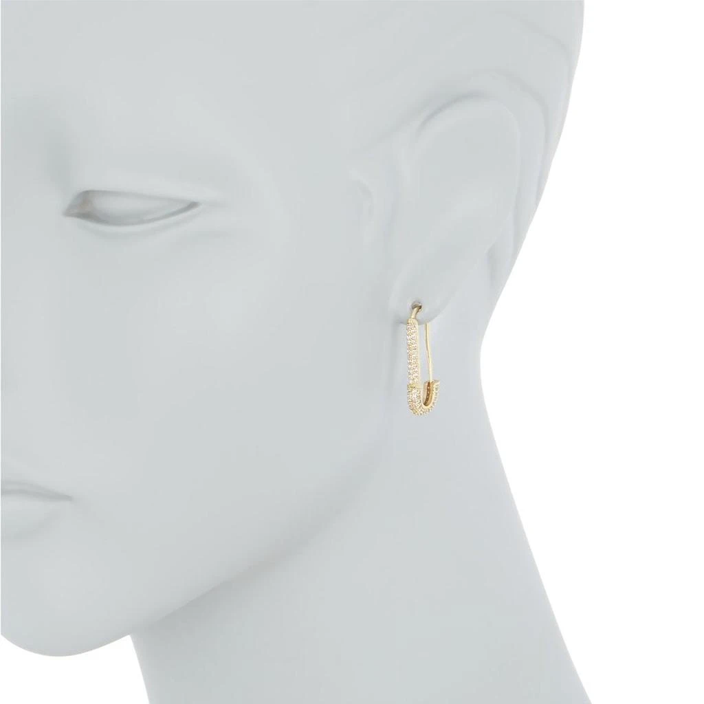 商品ADORNIA|Adornia Safety Pin Crystal Dangle Earrings Yellow gold,价格¥215,第2张图片详细描述