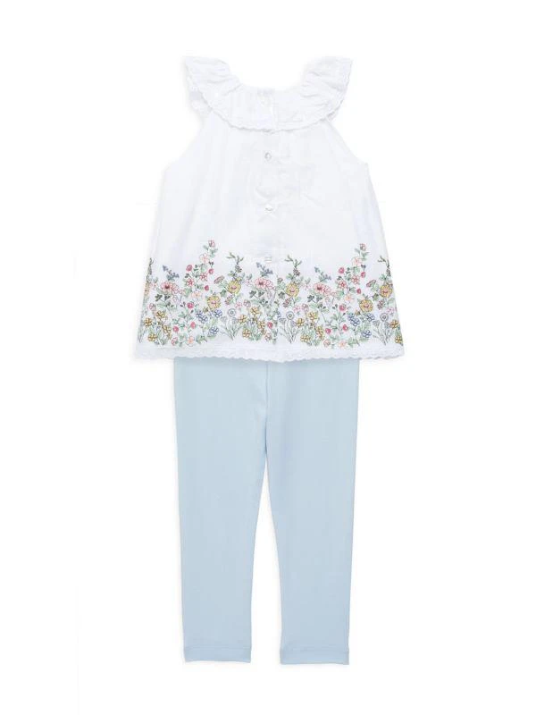 商品Little Me|Baby Girl's 3-Piece Floral Border Leggings Set,价格¥119,第2张图片详细描述