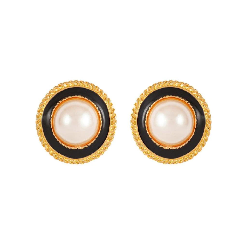 商品Susan Caplan Vintage|1990s vintage faux pearl oversized clip-on earrings,价格¥587,第1张图片