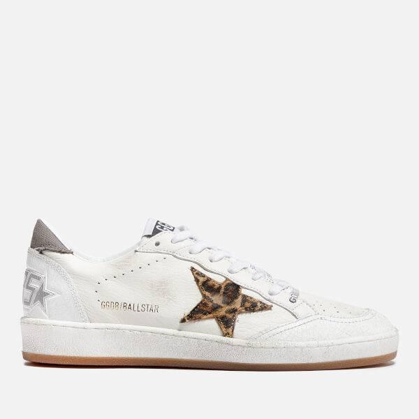 Golden Goose | Golden Goose Ball Star Distressed Leather Trainers 3499.90元 商品图片
