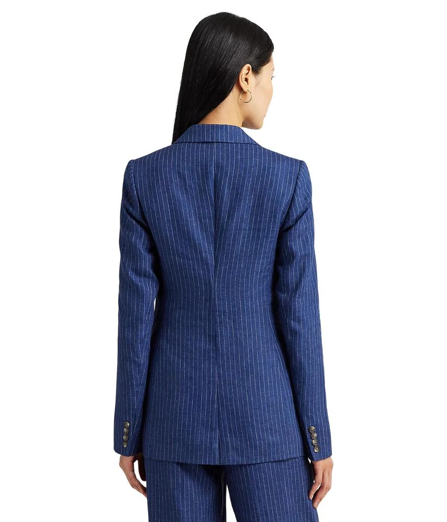 商品Ralph Lauren|Pinstripe Double-Breasted Linen Blazer,价格¥2566,第2张图片详细描述