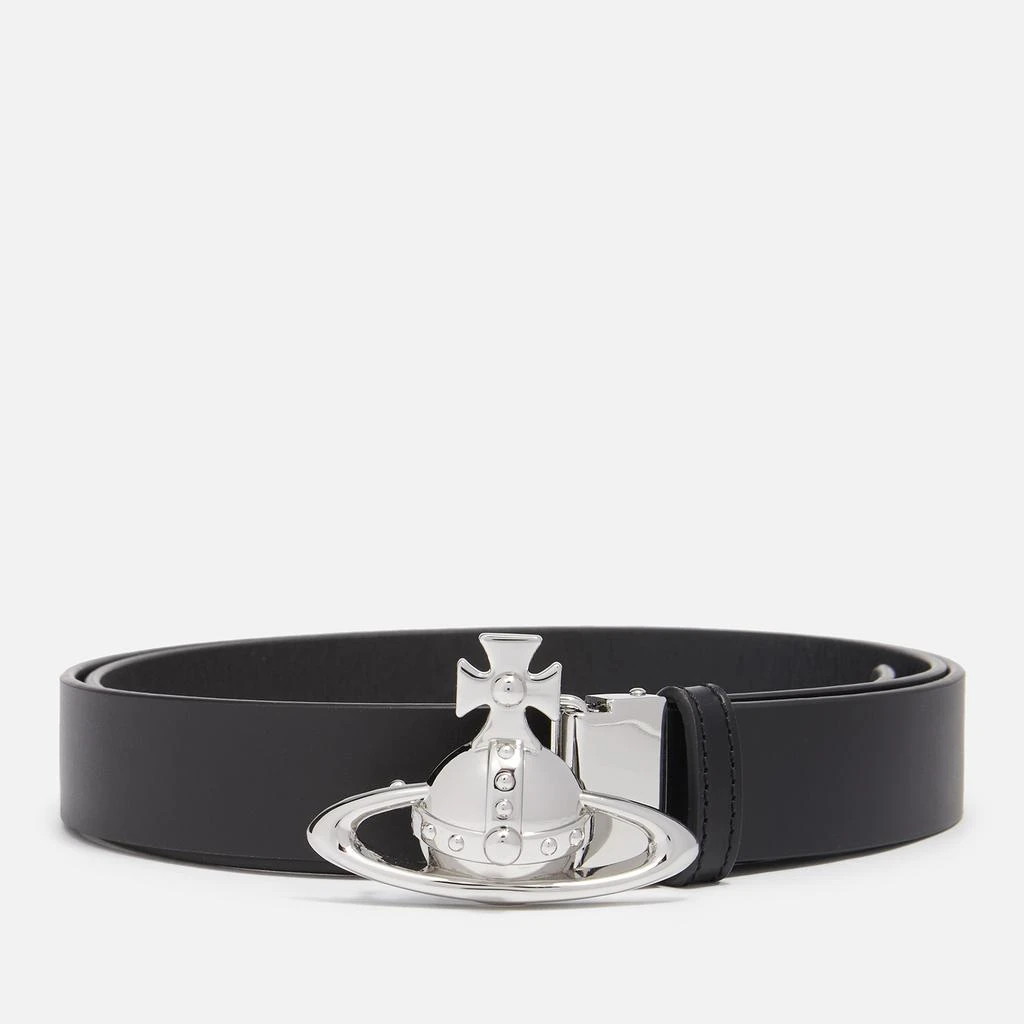 商品Vivienne Westwood|Vivienne Westwood Orb Buckle Palladio Leather Belt,价格¥1723,第1张图片