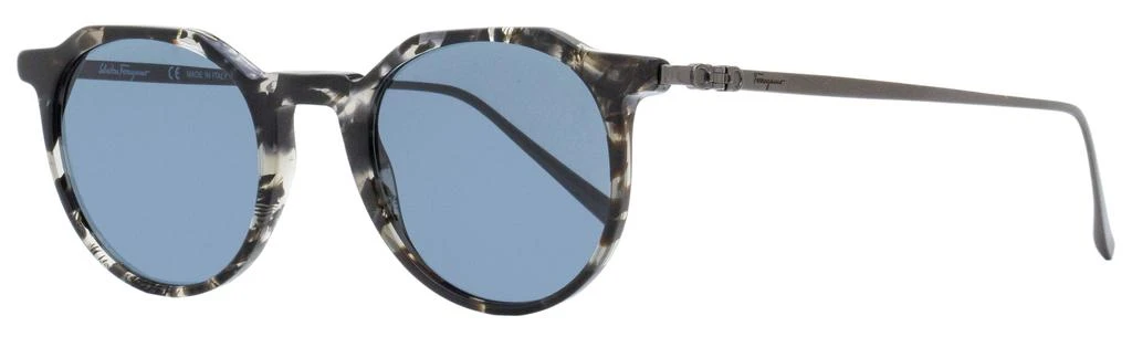 商品Salvatore Ferragamo|Salvatore Ferragamo Men's Round Sunglasses SF2845SM 052 Gray Havana/Gunmetal 47mm,价格¥629,第1张图片