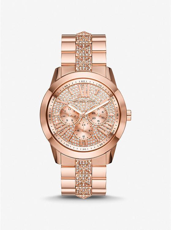 商品Michael Kors|Oversized Bryn Pavé Rose Gold-Tone Watch,价格¥1973,第1张图片