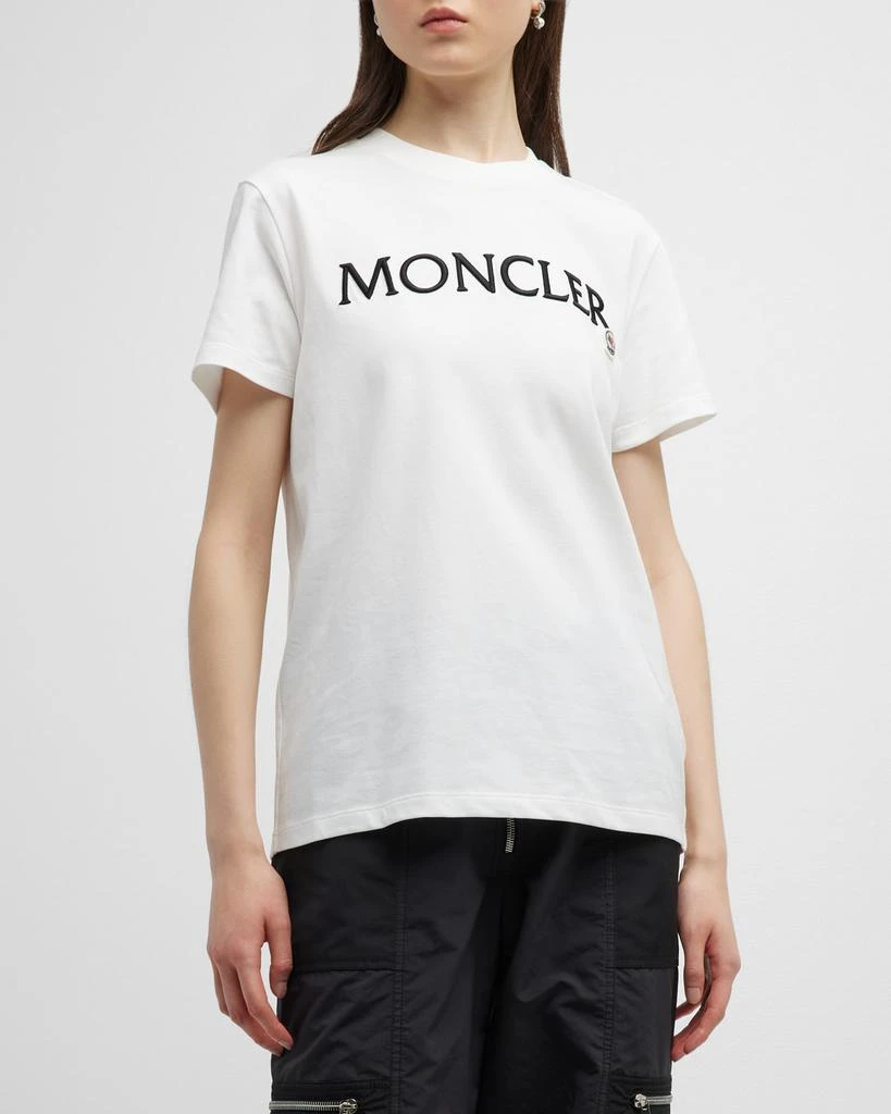 商品Moncler|Logo Embroidered T-Shirt,价格¥1609,第1张图片