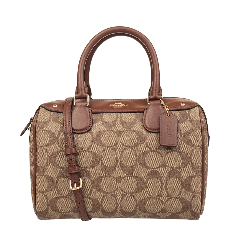 商品Coach|Coach 蔻驰 新款女士皮革棕色手提斜挎波士顿水桶包 F58312IME74,价格¥1160,第1张图片