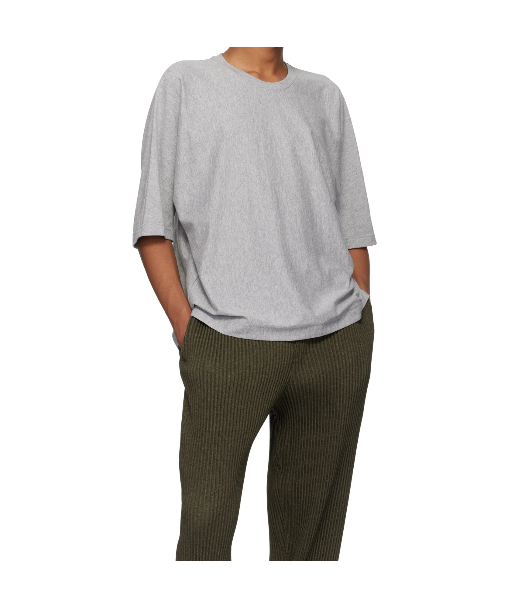 商品【商品预售7天】 Homme Plissé Issey Miyake|Homme Plissé Issey Miyake 男士T恤 HP56JK31012 灰色,价格¥1184,第5张图片详细描述