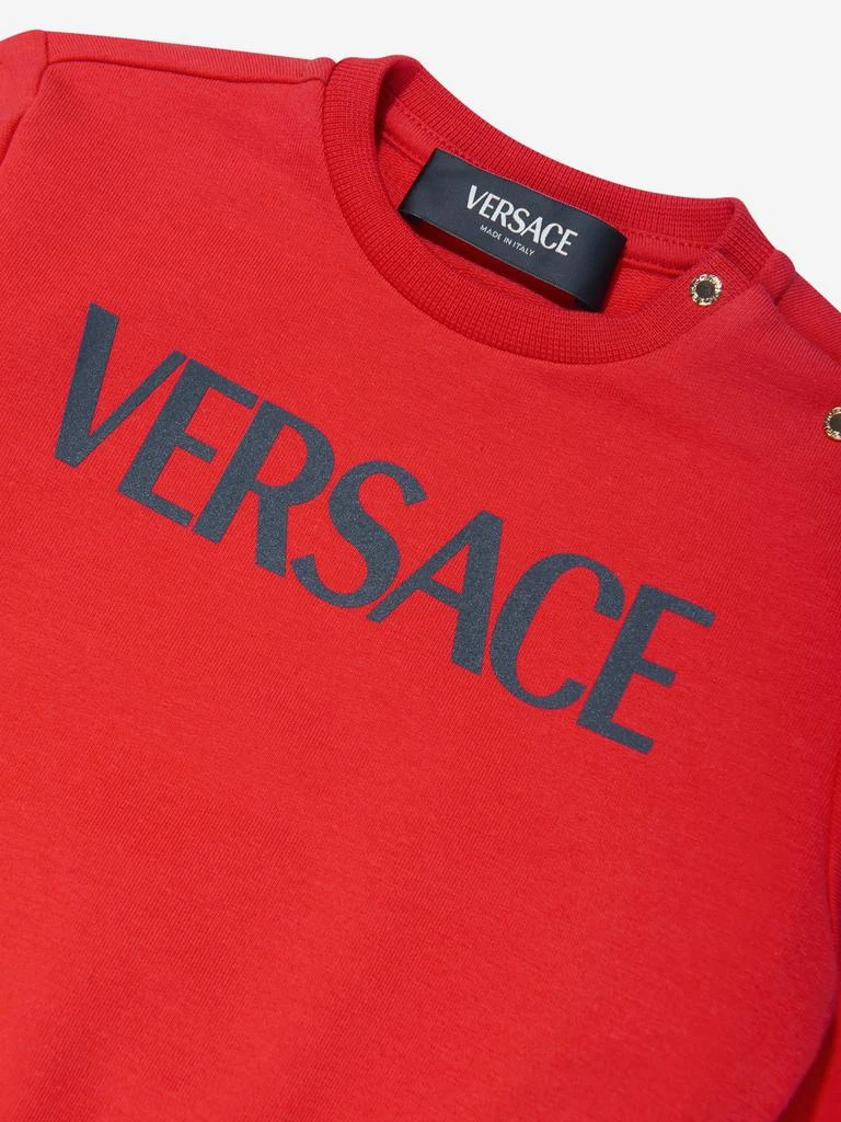 商品Versace|Baby Logo Print Sweatshirt in Red,价格¥770,第3张图片详细描述