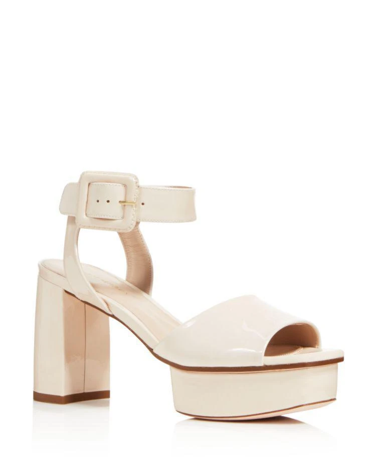 商品Stuart Weitzman|Women's Newdeal Leather Platform Ankle Strap Sandals ,价格¥1527,第1张图片