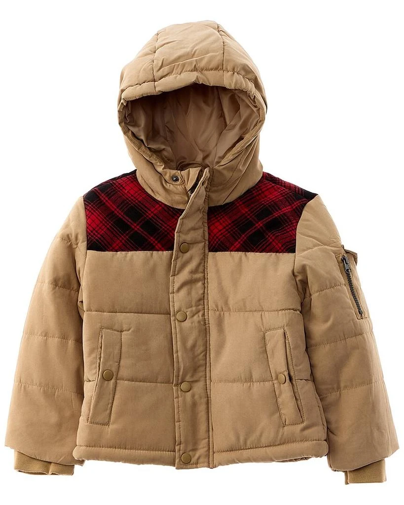 商品Rothschild Kids|Rothschild Kids Plaid Yoke Puffer Coat,价格¥187,第1张图片