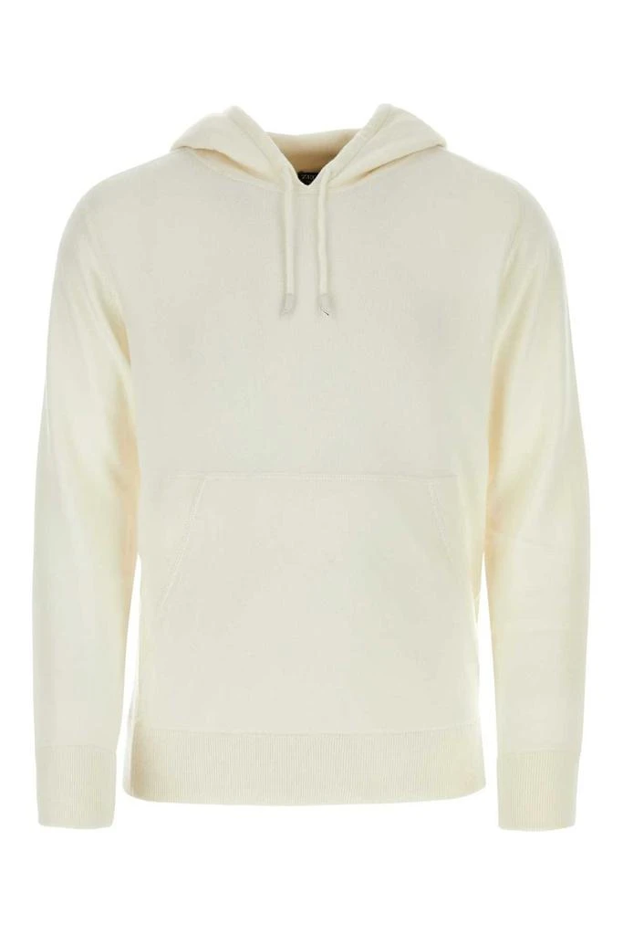 商品Zegna|Z Zegna Long Sleeved Drawstring Knitted Hoodie,价格¥6438,第1张图片