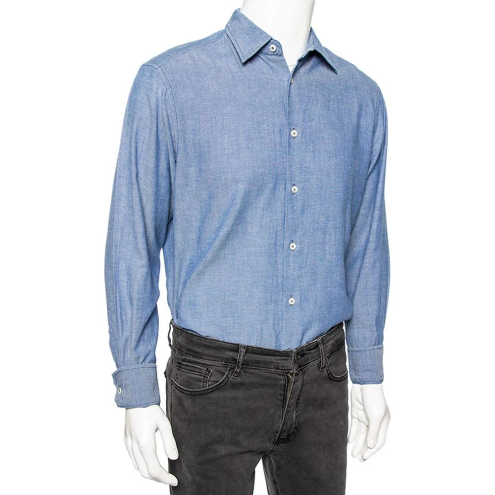 商品[二手商品] Prada|Prada Blue Cotton Button Front Shirt M,价格¥1002,第2张图片详细描述