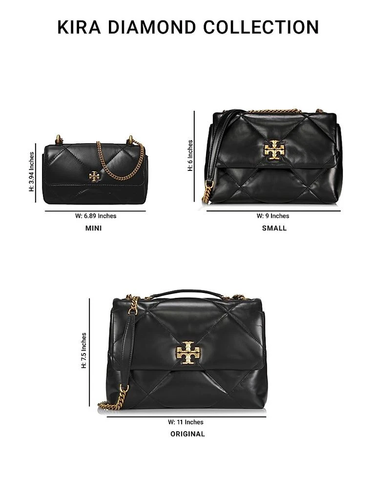 商品Tory Burch|Large Kira Diamond Leather Shoulder Bag,价格¥4438,第5张图片详细描述