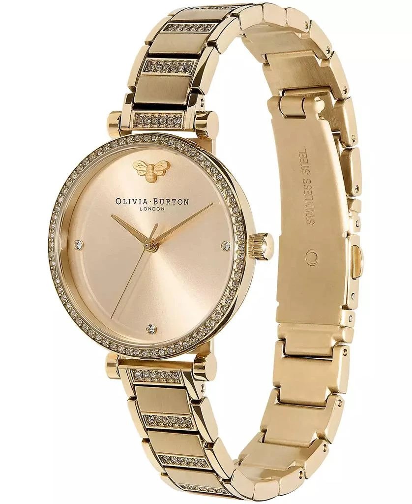 商品Olivia Burton|Women's T-Bar Gold-Tone Stainless Steel Bracelet Watch 32mm,价格¥1034,第2张图片详细描述