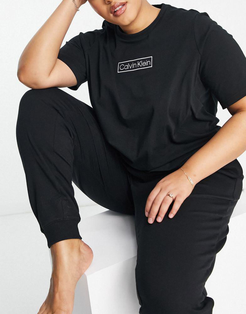 Calvin Klein Plus Size Reimagined Heritage jogger in black商品第4张图片规格展示