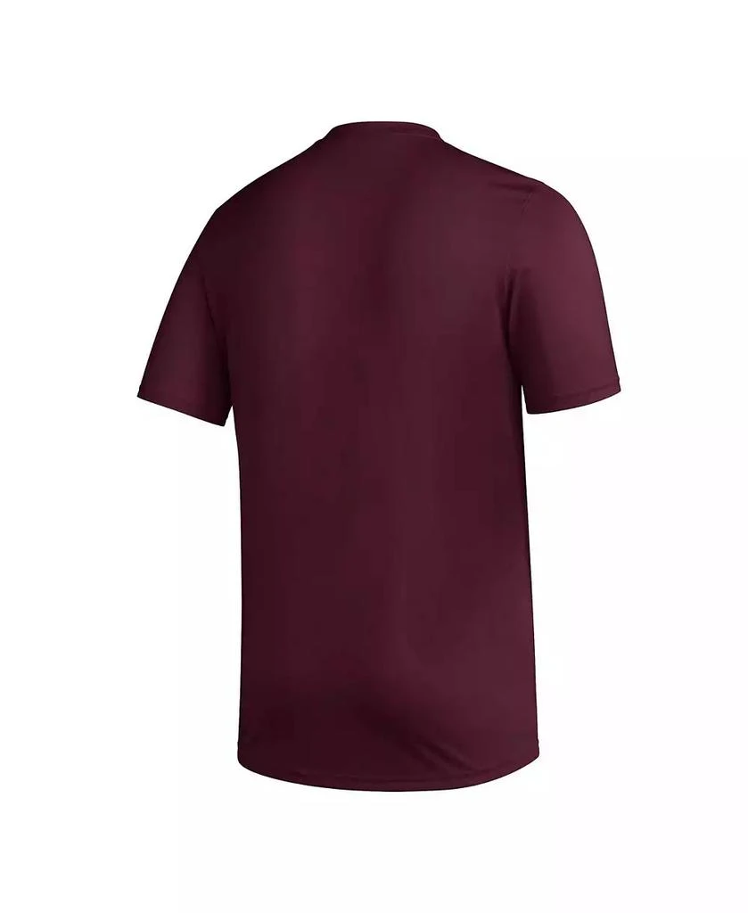 商品Adidas|Men's Maroon Mississippi State Bulldogs Football Practice AEROREADY Pregame T-shirt,价格¥253,第4张图片详细描述