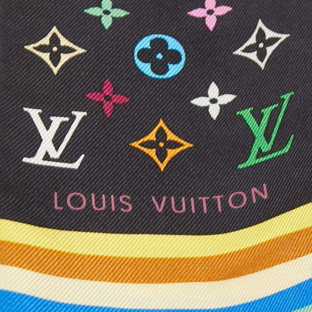 商品[二手商品] Louis Vuitton|Louis Vuitton Black/Multicolor Monogram Silk Bandeau Scarf,价格¥2272,第3张图片详细描述
