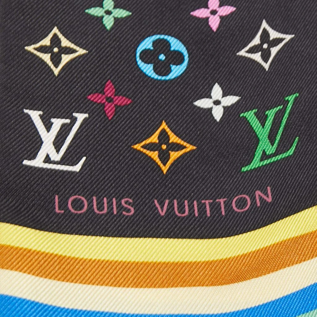 商品[二手商品] Louis Vuitton|Louis Vuitton Black/Multicolor Monogram Silk Bandeau Scarf,价格¥2219,第3张图片详细描述