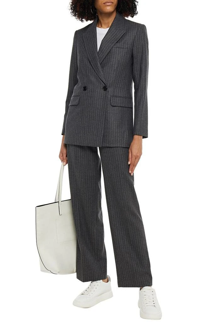 商品Maje|Double-breasted pinstriped wool and cashmere-blend blazer,价格¥1896,第4张图片详细描述