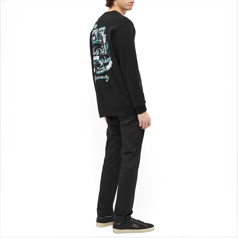 商品Givenchy|GIVENCHY 男士黑色棉质卫衣/帽衫 BMJ09V30AF-001,价格¥2509,第1张图片