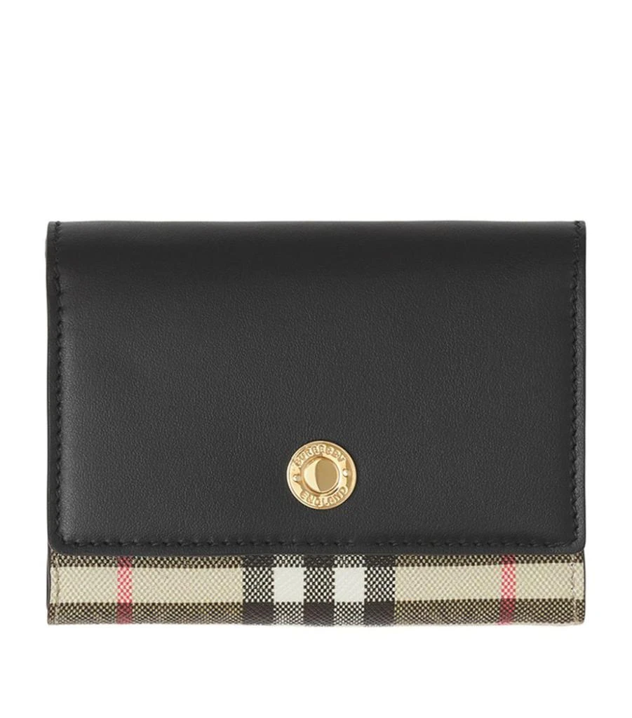 商品Burberry|Leather Vintage Check Wallet,价格¥3534,第1张图片