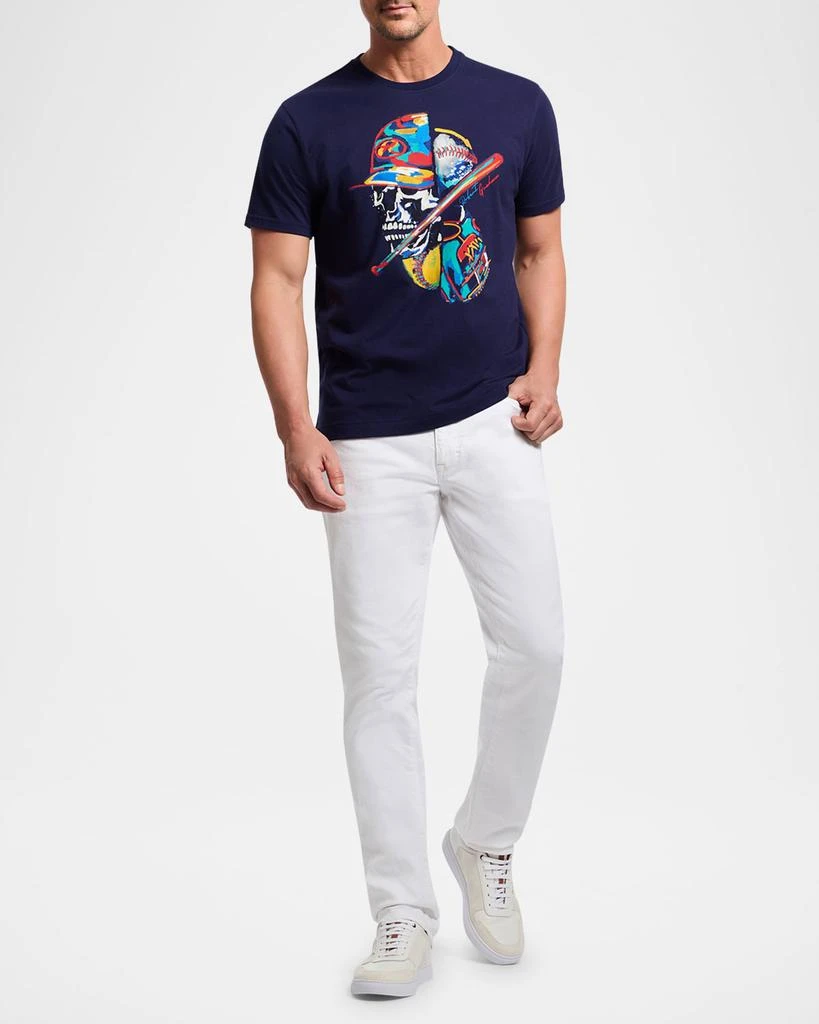 商品Robert Graham|Men's Skull Slugger Graphic T-Shirt,价格¥750,第2张图片详细描述
