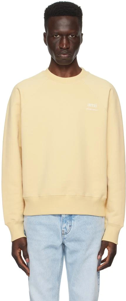 商品AMI|Yellow Printed Sweatshirt,价格¥2620,第1张图片