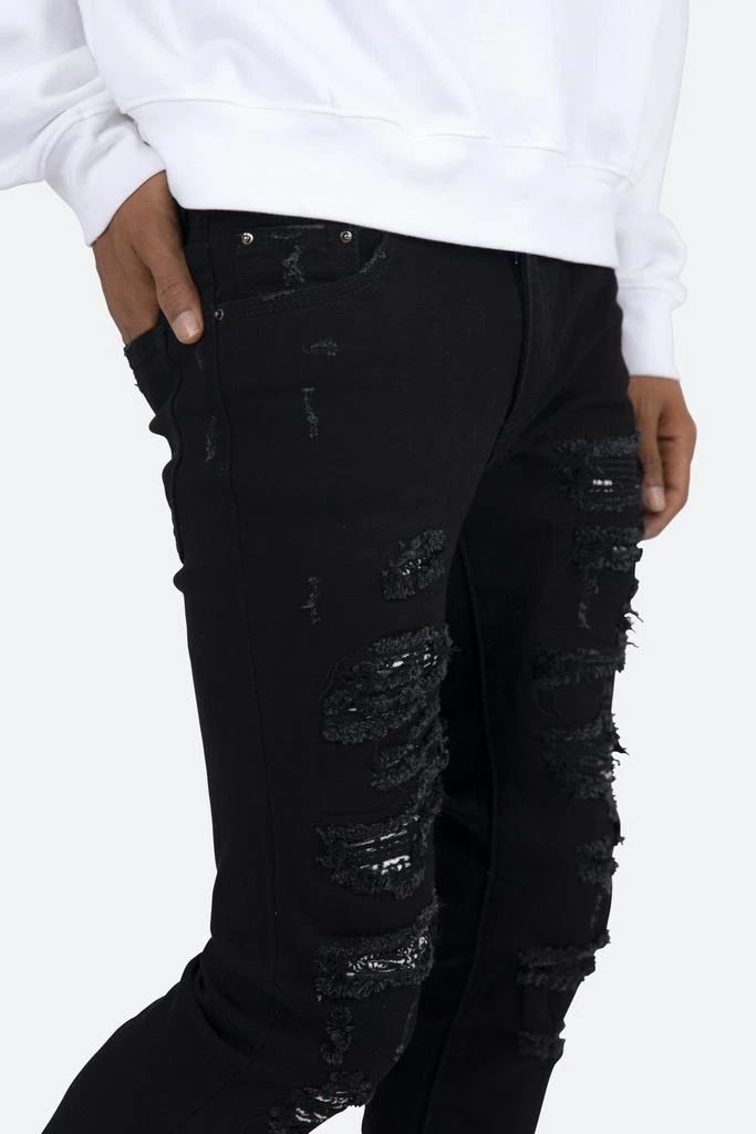 X165 Paisley Skinny Denim - Black/Black 商品
