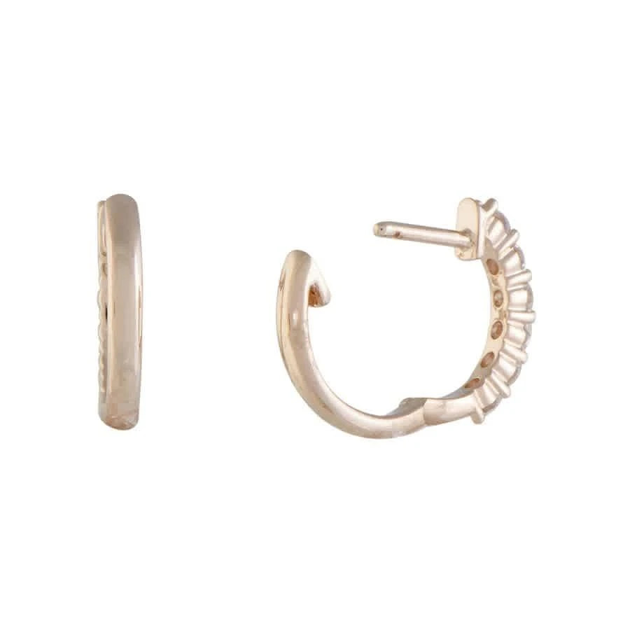 商品LB Exclusive|14K Rose Gold 0.75 ct Diamond Hoop Earrings,价格¥6498,第3张图片详细描述
