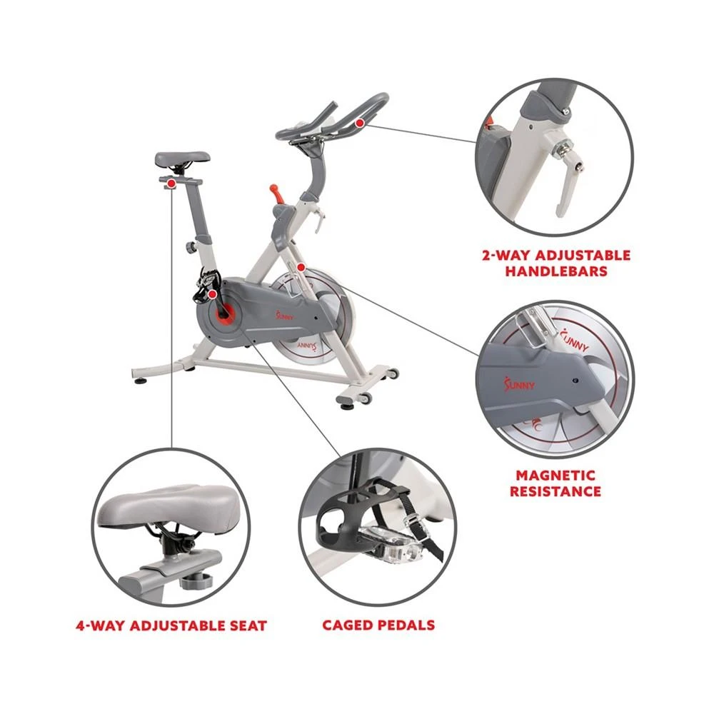 商品Sunny Health & Fitness|Belt Drive Pro Lite Indoor Cycling Exercise Bike, Sf-B1970,价格¥4941,第4张图片详细描述