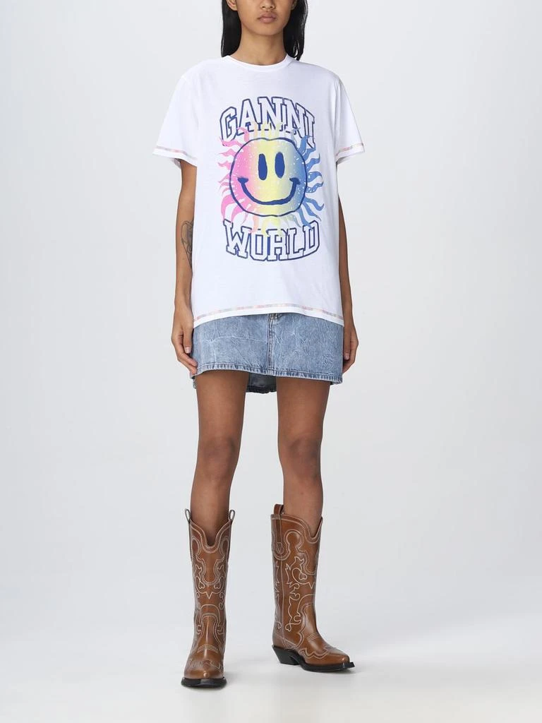 商品Ganni|Ganni cotton t-shirt with Smile print,价格¥310,第2张图片详细描述