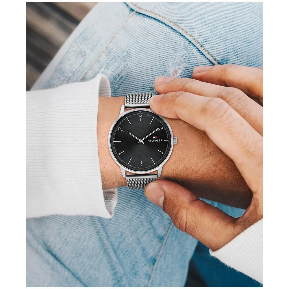 商品Tommy Hilfiger|Men's Stainless Steel Mesh Bracelet Watch 43mm,价格¥402,第5张图片详细描述