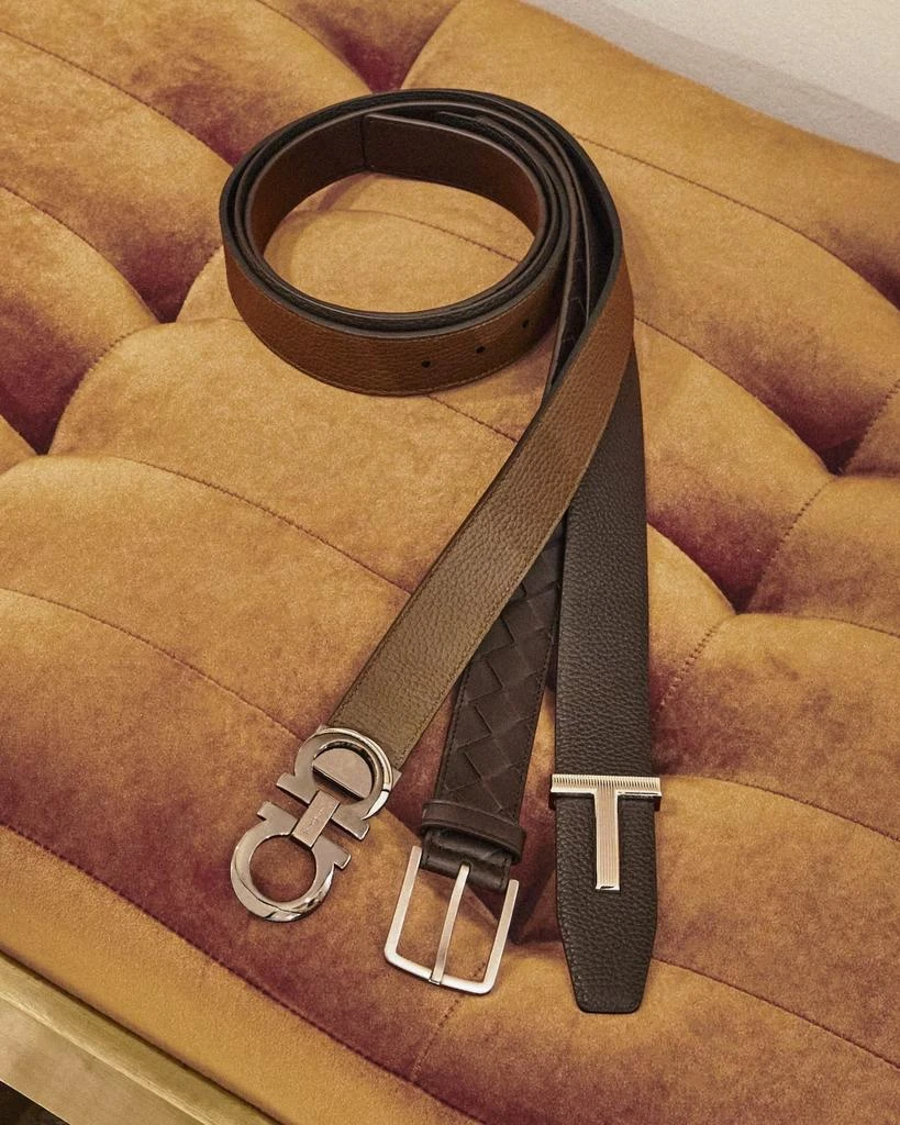 商品Bottega Veneta|Men's Cintura Intrecciato Leather Belt,价格¥5502,第2张图片详细描述