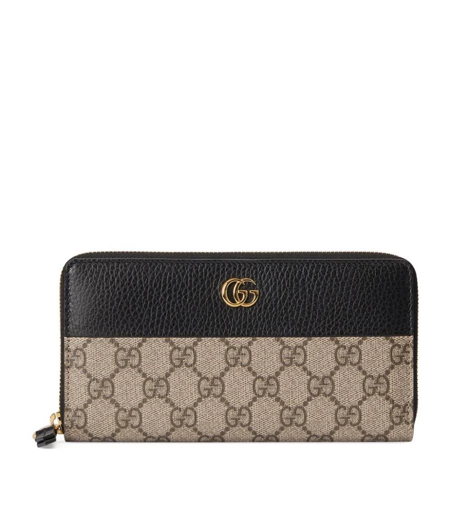 商品Gucci|Canvas GG Marmont Zip-Up Wallet,价格¥4206,第1张图片