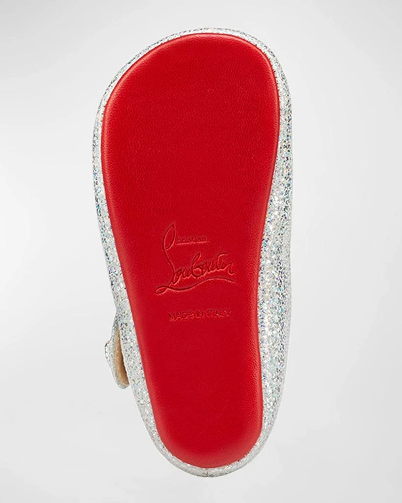商品Christian Louboutin|Girl's Love Chick Sparkle Leather Ballerina Flats, Baby,价格¥1896,第5张图片详细描述