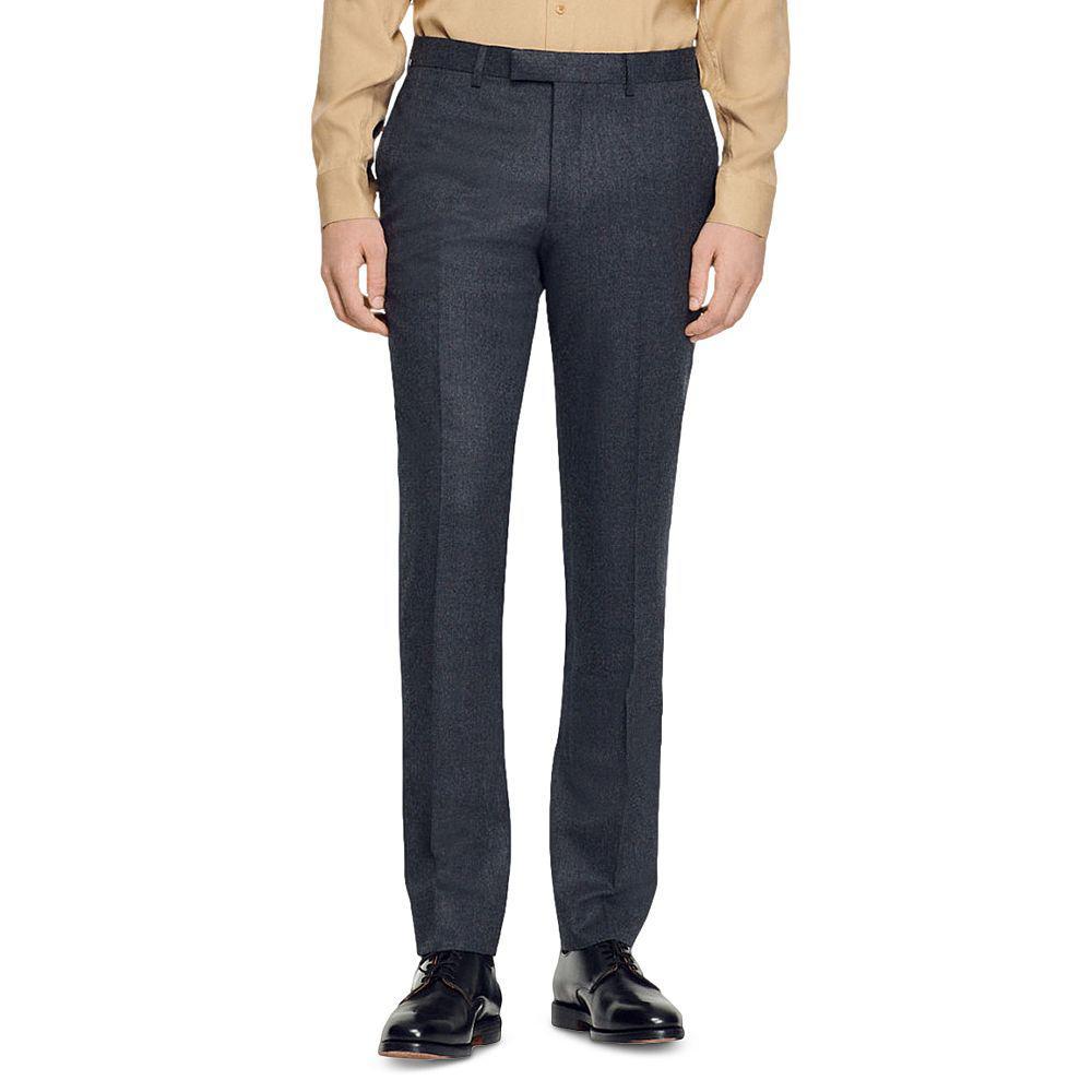 商品Sandro|120s Wool Flannel Suit Pants,价格¥2844,第1张图片