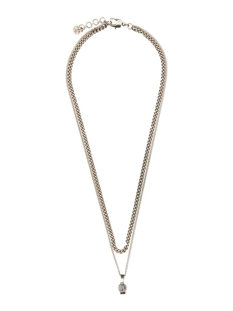 商品Alexander McQueen|DOUBLE CHAIN NECKLACE,价格¥2144,第2张图片详细描述