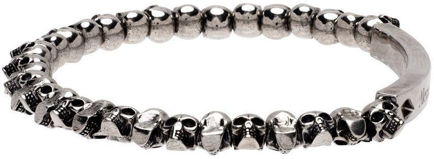 商品Alexander McQueen|Silver Mini Skull Bracelet,价格¥2825,第7张图片详细描述