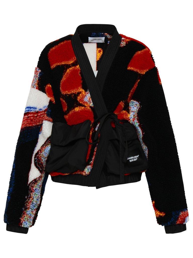 商品Ambush|AMBUSH Jacquard Kimono Teddy Cardigan Jacket,价格¥3612,第1张图片