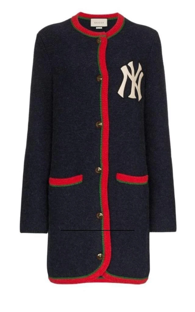 商品Gucci|Blue Cardigan With New York Yankees ™ Patch,价格¥13622,第1张图片