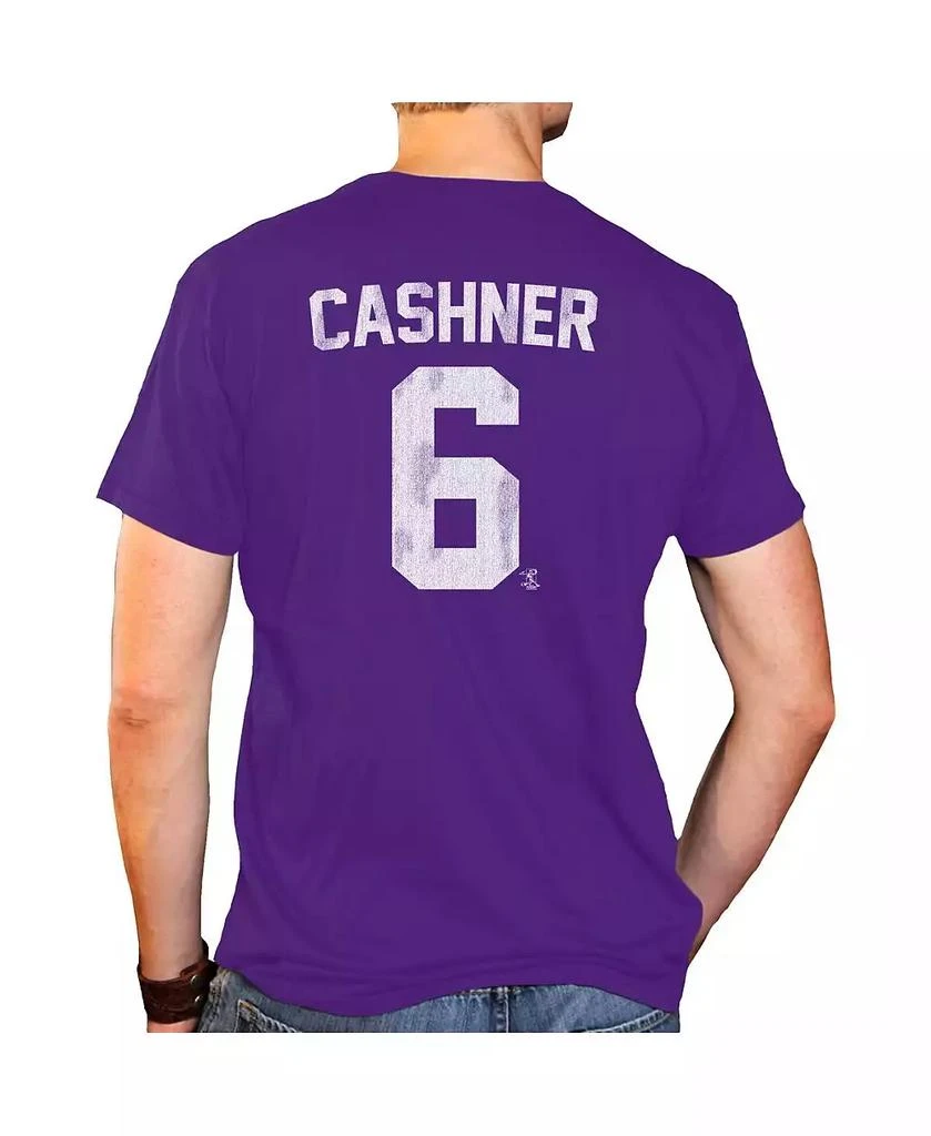 商品The Original Retro Brand|Men's Andrew Cashner Purple TCU Horned Frogs NCAA Baseball T-shirt,价格¥246,第3张图片详细描述