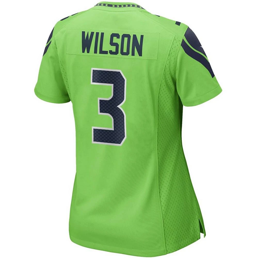 Nike Women's Russell Wilson Neon Green Seattle Seahawks Alternate Game Jersey 2