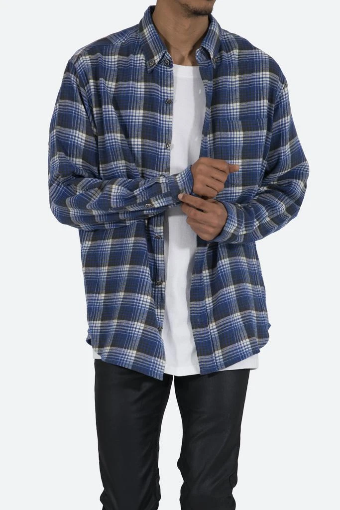 商品MNML|Scorpion Vintage Flannel - Blue/White,价格¥107,第2张图片详细描述