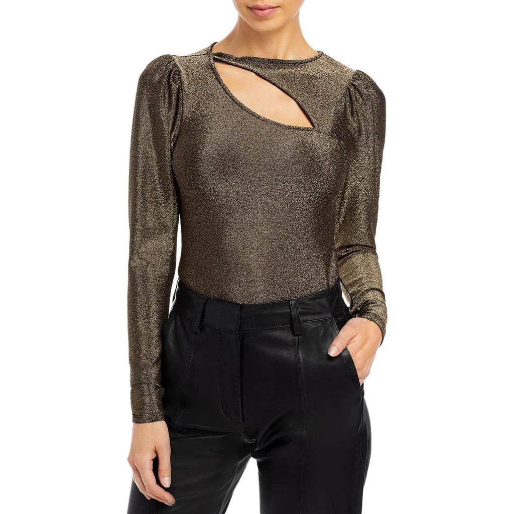 商品n:philanthropy|n:PHILANTHROPY Womens Delia Metallic Cut Out Pullover Top,价格¥62,第1张图片