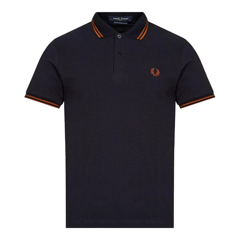 商品Fred Perry|Fred Perry Twin Tipped Polo Shirt - Navy / Nut,价格¥356,第1张图片