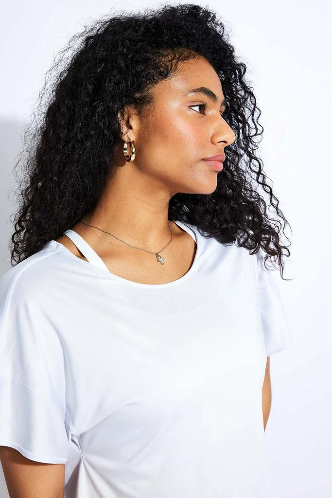 商品Adidas|Studio Backless Tee - Dash Grey/White,价格¥191,第4张图片详细描述