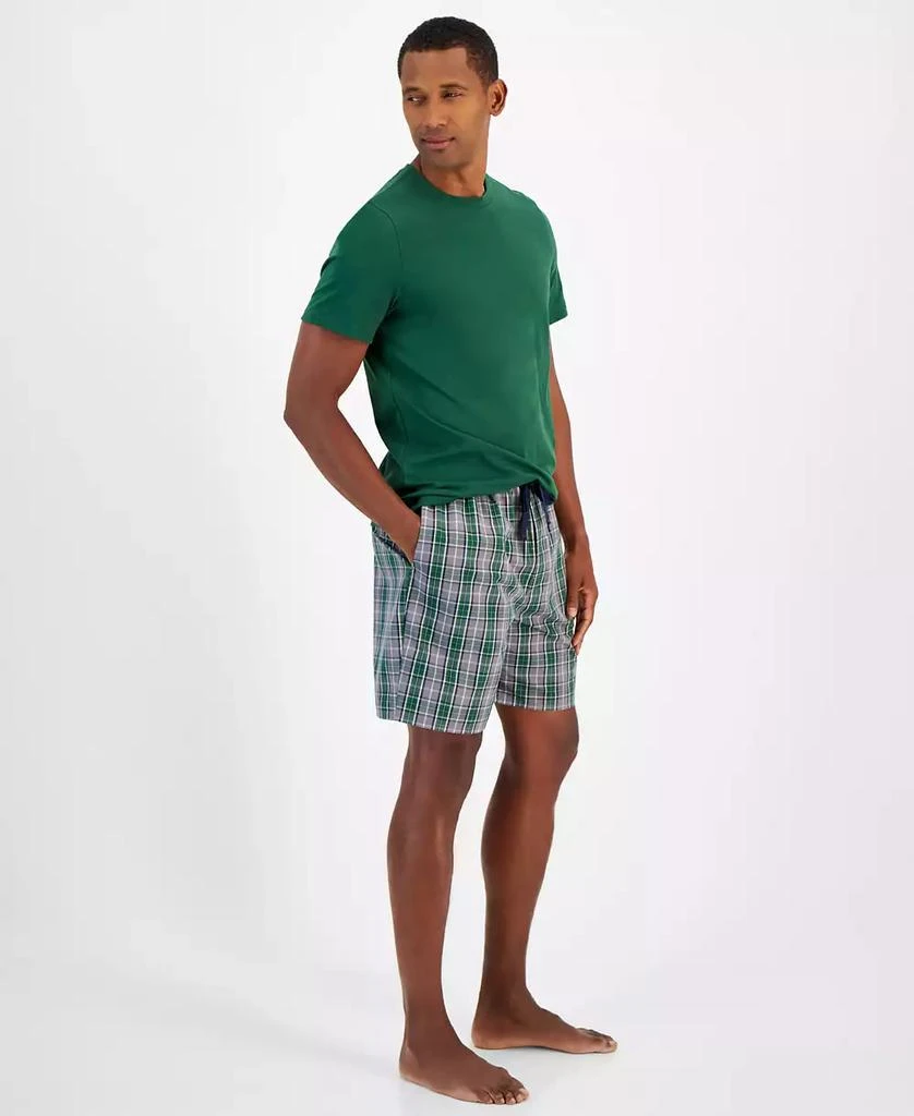 商品Club Room|Men's Solid T-Shirt & Woven Plaid Boxer Set, Created for Macys,价格¥150,第3张图片详细描述