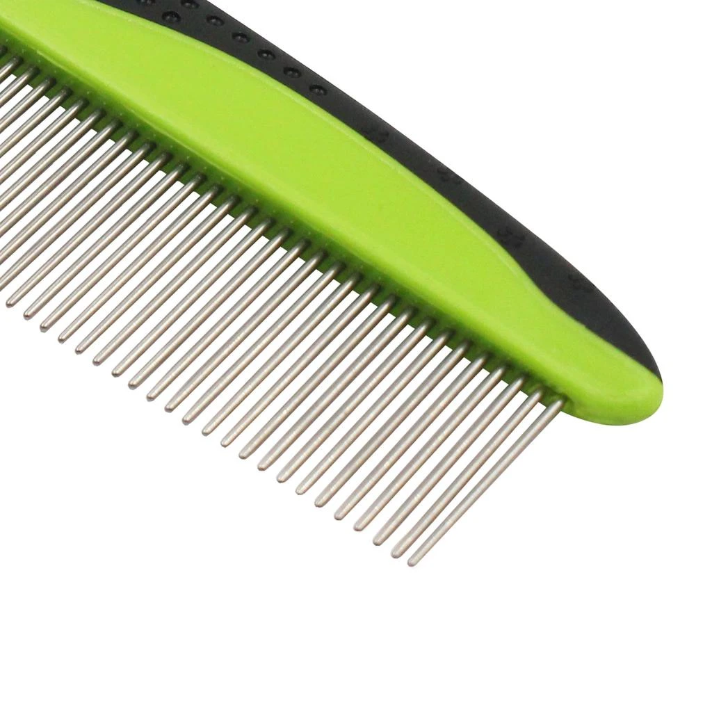 商品Pet Life|Grip Ease' Wide and Narrow Tooth Grooming Pet Comb,价格¥111,第2张图片详细描述
